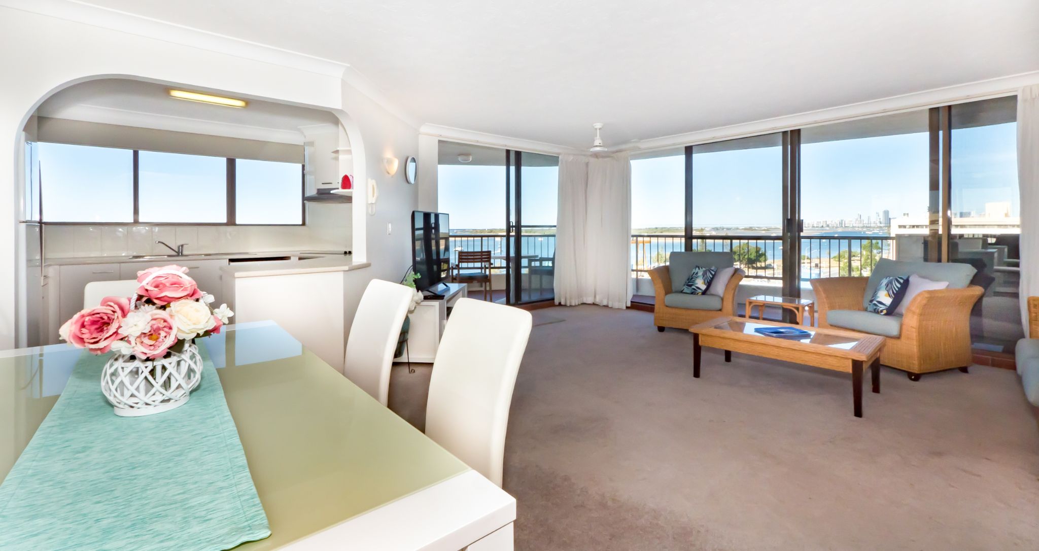 Broadwater Resort Gold Coast Open plan living/dining area